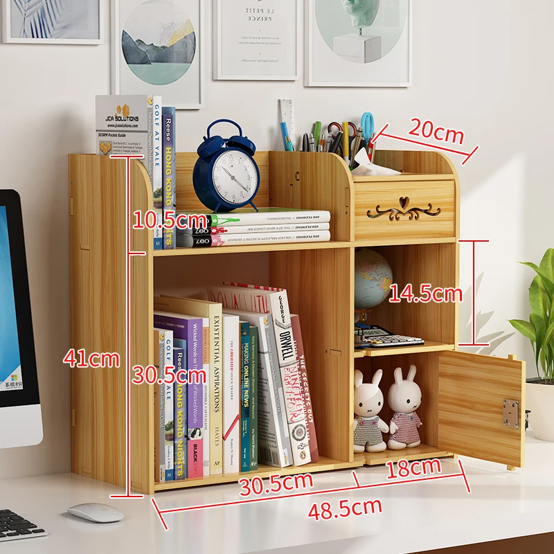 Simple Bookshelf On Desk Shelf Children's Desktop Small Student's High School School-used Artifact |