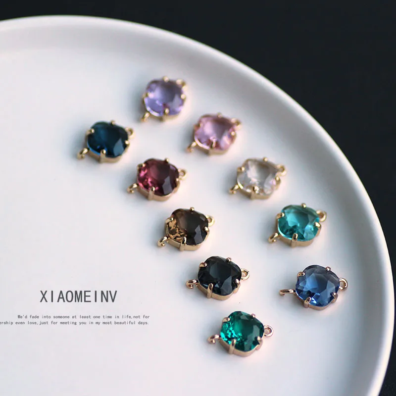 Женские серьги из циркона 4 шт. медное покрытие простой геометрический квадрат