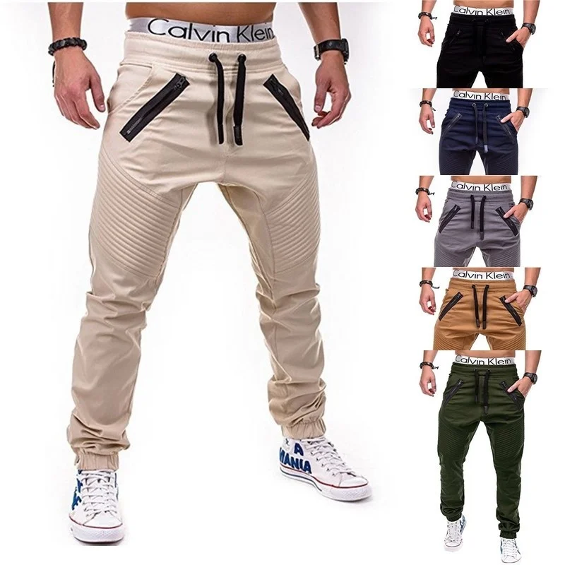 ZOGAA мужские брюки карго осень 2019 хип-хоп шаровары джоггеры одноцветные штаны с