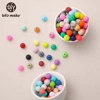 lets make silicone round bead mixing set 12mm baby oral care teether food grade silicone bead diy pacifier chain bpa free beads
