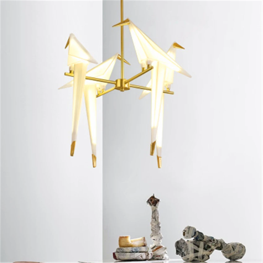 Современная Подвесная лампа для птиц скандинавские подвесные светильники