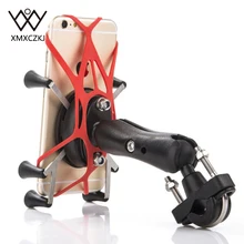 XMXCZKJ Bike Handlebar Mobile Phone Holder Motorcycle Rail Smartphone Mount Holder For iPhone 12 11 X 8 6  Xiaomi 10 9 6 Samsung