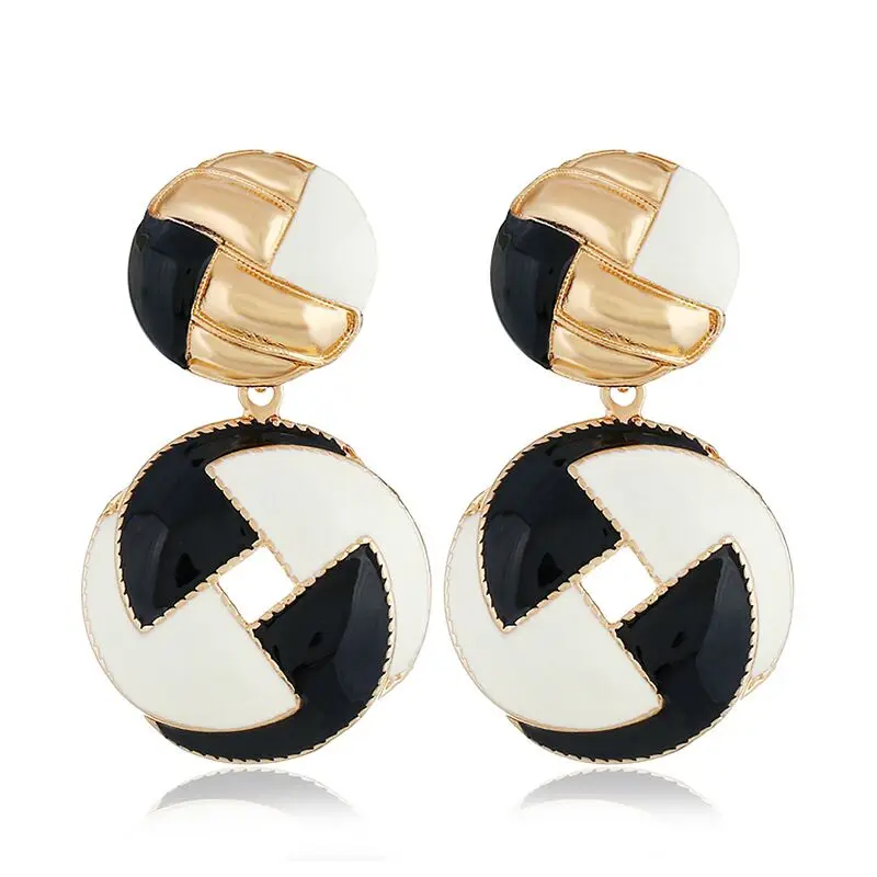 Женские винтажные серьги с круглой подвеской Cpop разноцветные женские модные