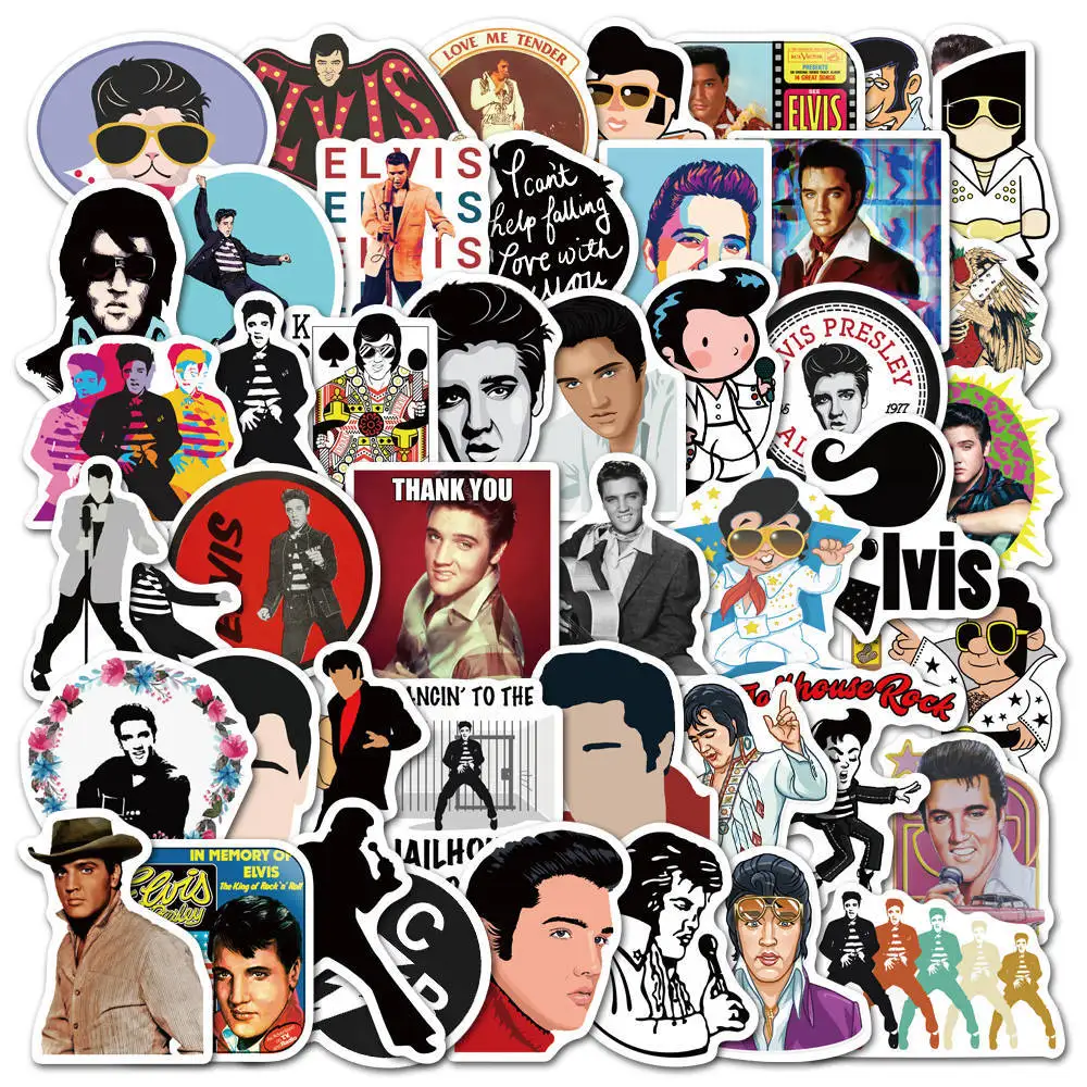 

50 pcs Famous Rock Singer Vinyl Waterproof Stickers for Kids Teens Adults Luggage Laptop Bike Skateboard Supplies