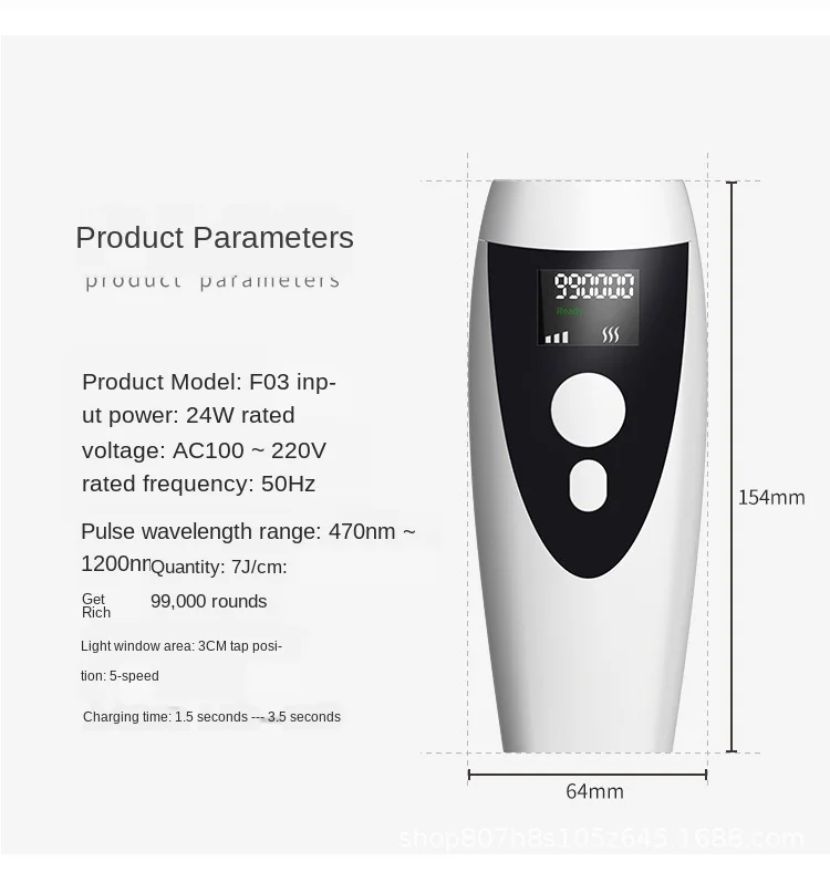 

New 990000 Flashes Laser Epilator Permanent IPL Photoepilator Hair Removal Depiladora Painless Electric Epilator Dropship