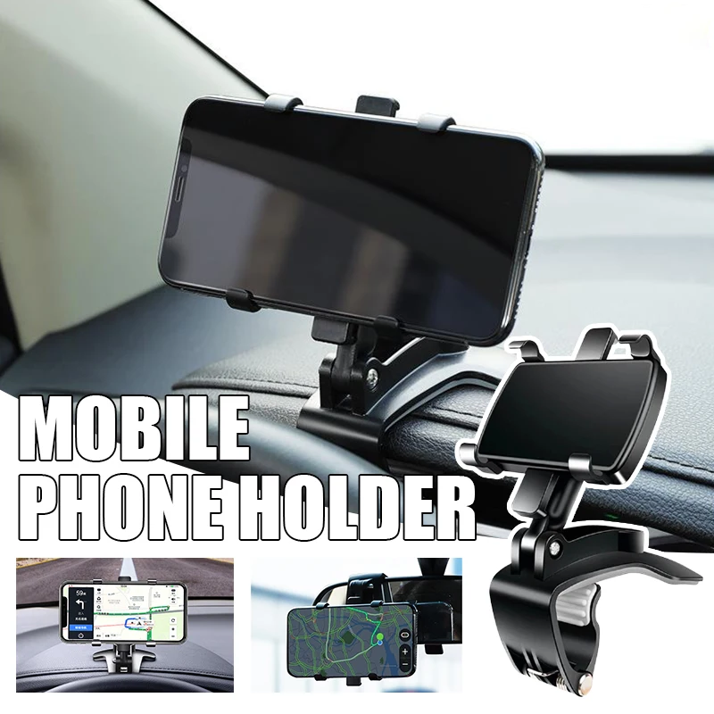 

Автомобильный держатель для телефона на 360 градусов, универсальная стойка для телефона, держатель для приборной панели автомобиля, фиксиро...