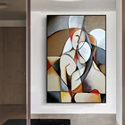 Абстрактная фигурка декоративный плакат Пикассо работает красочная Картина на холсте и комната настенное искусство для современной гостиной домашний декор