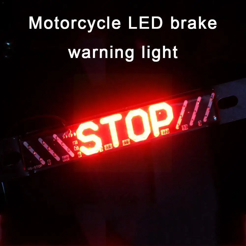 

Motorcycle Warning Light Wisp Modified Tail Light Led Light Stop Anti-collision Board Brake Warning Light Motorcycle J7P1