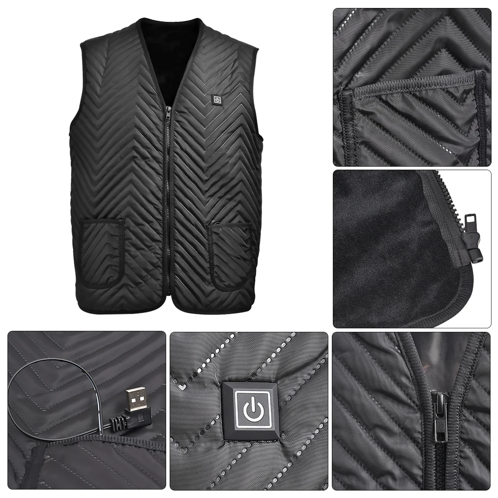 Winter Elderly Heated Warm Vest Blood Circulation USB Charging Fishing Ski Travel Tactical Jacket Windproof Clothe | Спорт и