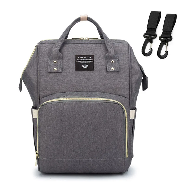 M01-Gray Сумка для мамы, usb-сумка для подгузников, для ухода за ребенком, большой емкости, рюкзак для мам, для беременных, водонепроницаемая сумка для беременных - Цвет: M01-Gray
