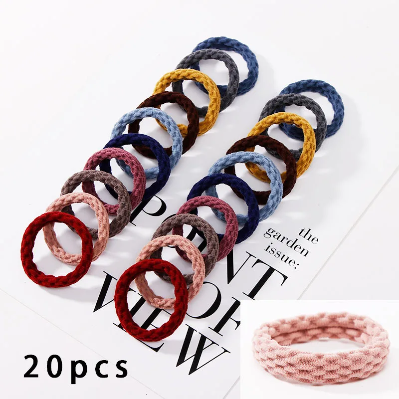 10pcs/Set New Women Basic Crude Elastic Hair Bands Ponytail Holder Scrunchie Headband Rubber Bands Fashion Hair Accessories