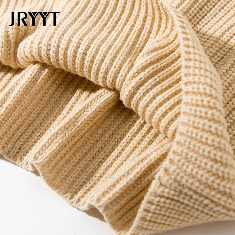 

JRYYT Autumn Knitted Turtleneck Sweater Women Casual Long Sleleves Solid Pullovers Women Long Korean Tops Sweaters Female 2020