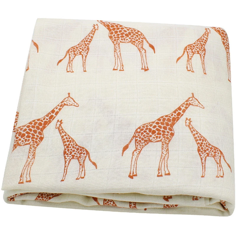

NEW Baby Cute Cotton Blanket Muslin Swaddle Soft Comfortable Cartoon Printing Bedding Newborn Blankets Multi Functions Wrap