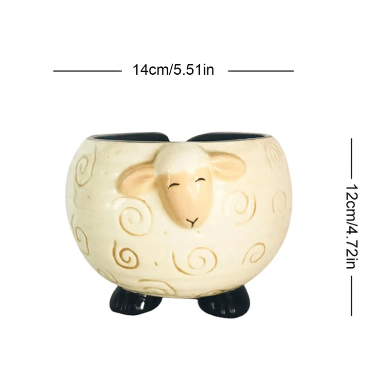 

Sleepy Sheep Ceramic Yarn Bowl Yarns Ball Storage Holder Knitting Crochet Craft B03E