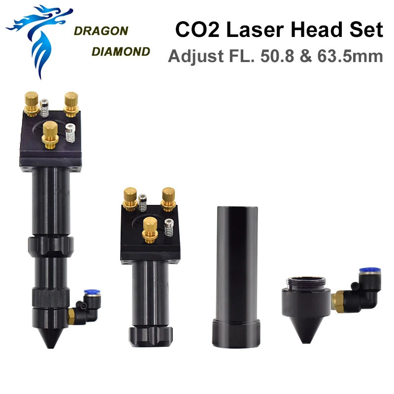 

Набор лазерных головок DRAGON DIAMOND CO2 с воздушной насадкой, регулировка fl.50,8 мм и 63,5 мм CO2 Лазерная струя для лазерных машин, механические детали