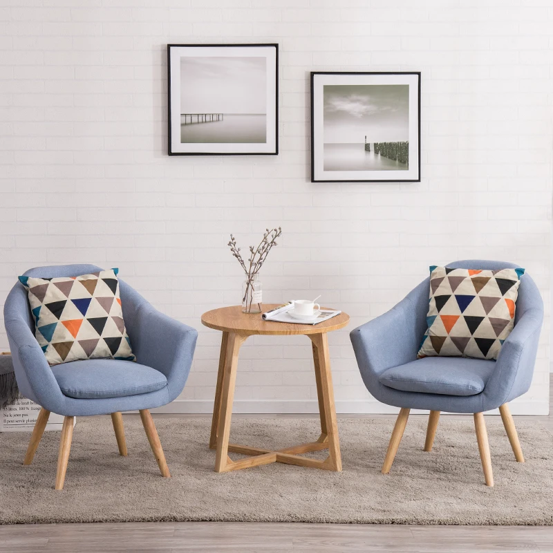 Обеденный стул современный деревянный скандинавский мягкий ткань для кафе офиса