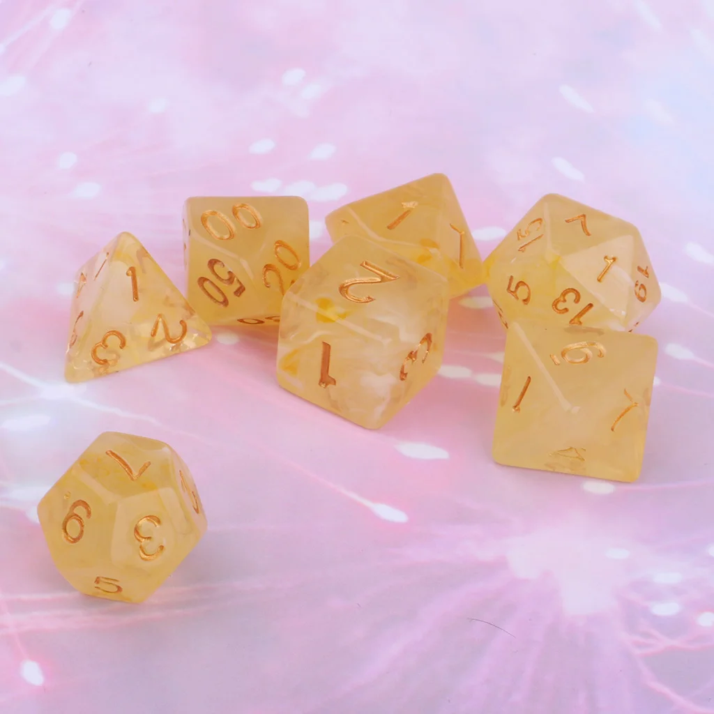

Gem Polyhedral 4-Sided Dice Game D4 D6 D8 D20 D&D TRPG Role Play Game