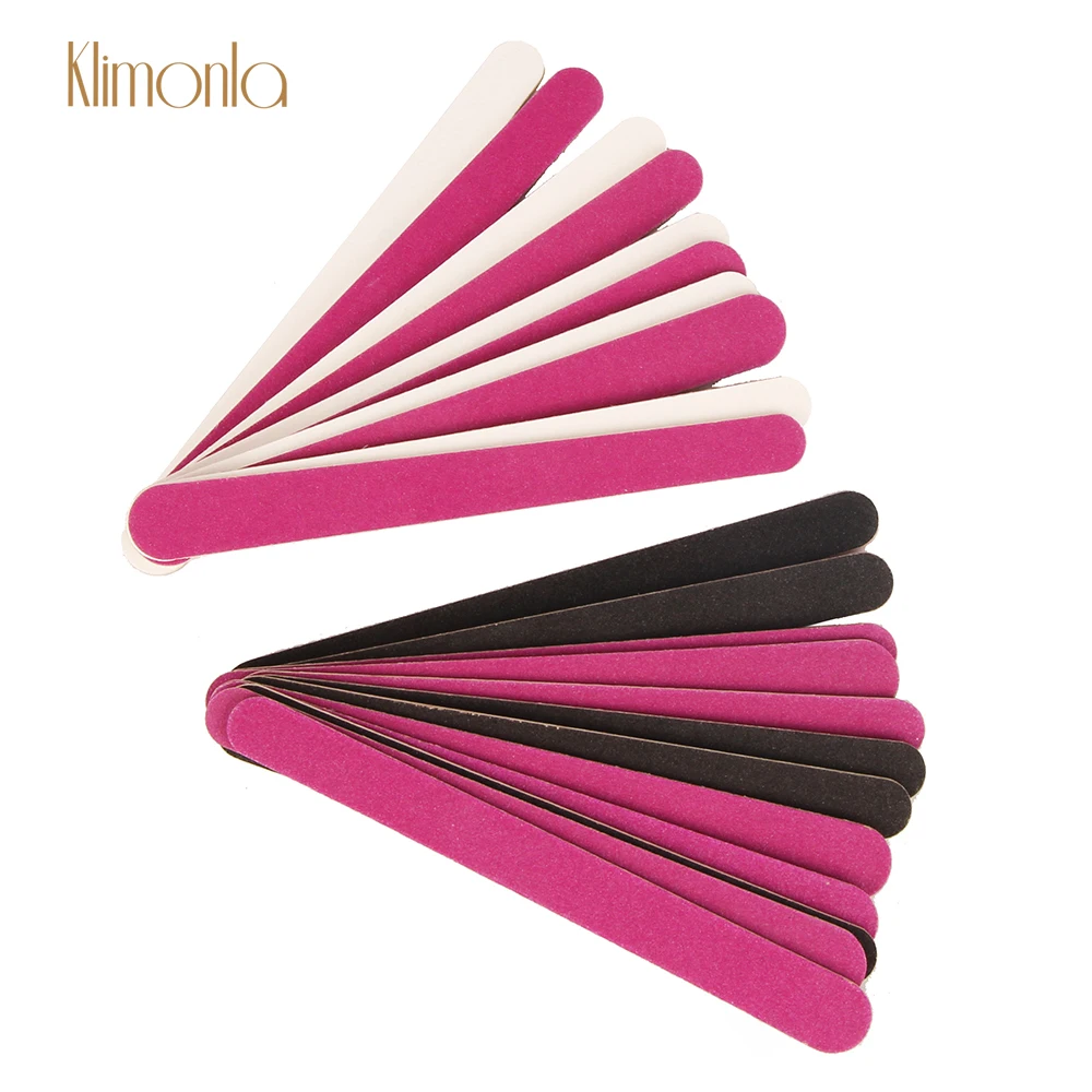 

50 шт./лот Профессиональная деревянная разноцветная пилка для ногтей 180/180 Грит мощный толстый УФ-гель двусторонние шлифовальные инструменты...