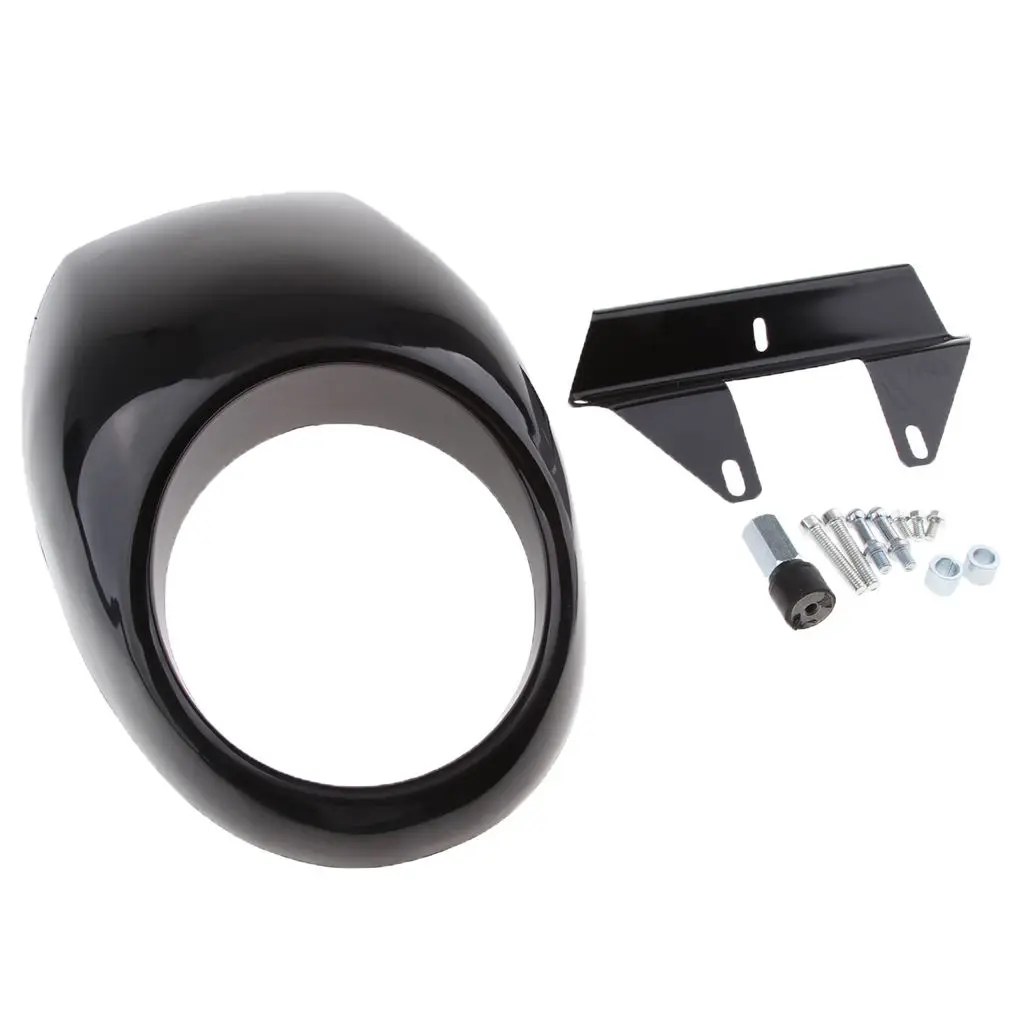 

Motorcycle Universal Retro Headlight Fairing Wind Screen for Cafe Racer