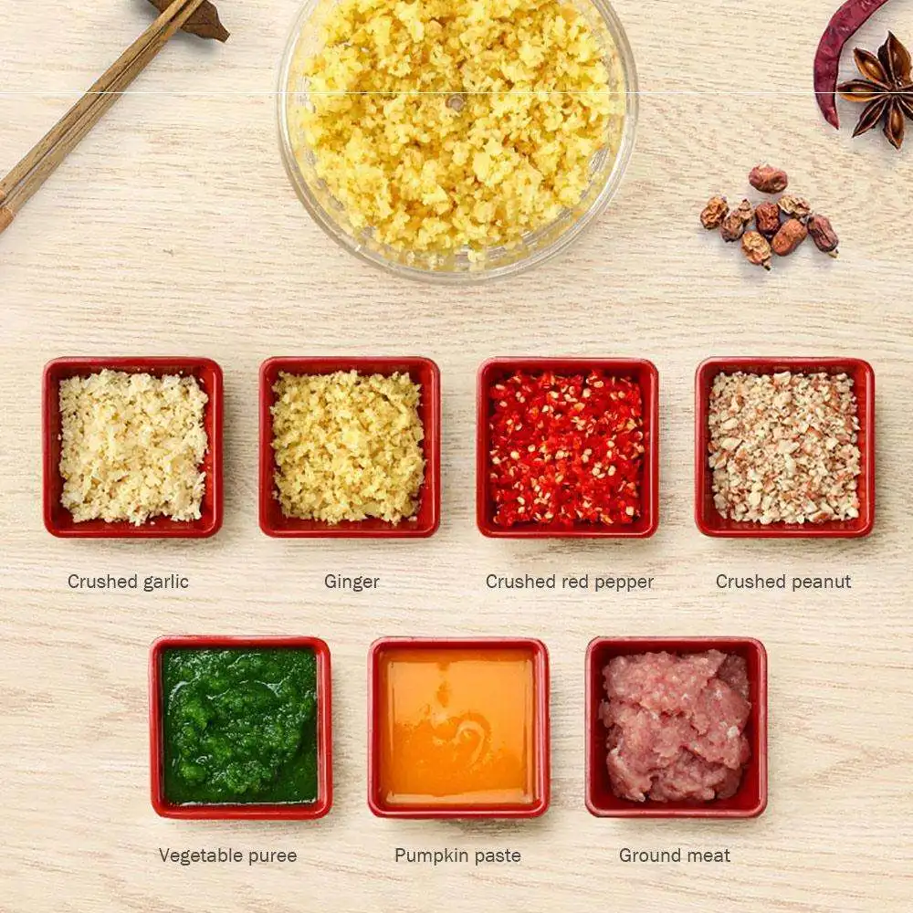 Mini Mincer Crusher Press for Meat Nuts Pepper Onion Multi-function Manual Food Processor Garlic Vegetable Grinder Chopper | Дом и сад