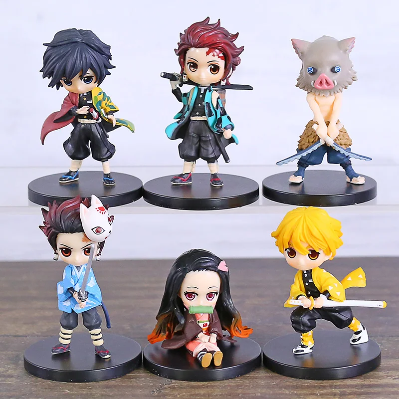 Куклы Q Posket Kimetsu No Yaiba Kamado Tanjirou Nezuko Tomioka Giyuu Agatsuma Zenitsu Hashibira Inosuke игрушки из ПВХ 6