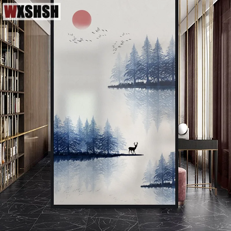 Статическая липкая оконная наклейка по индивидуальному размеру водостойкая