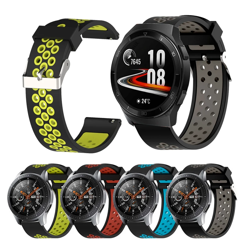 

20mm 22mm Silicone strap For Samung Galaxy active 2 40mm 44mm 42 46 Gear S2 S3 classic Sport bracelet band for Huawei GT2E 46mm