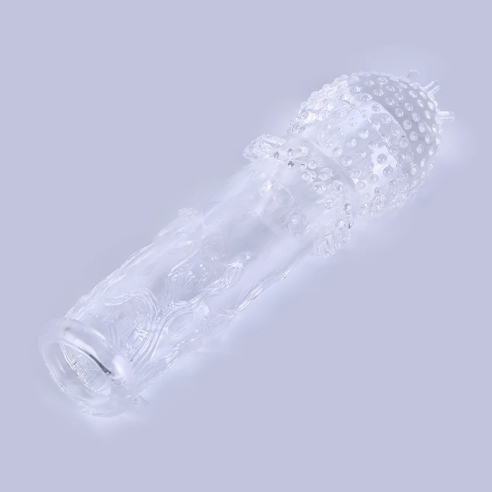New Transparent G-spot Stimulation for Men Crystal Spike Penis Extender Dick Vibrator Reusable Delay Cock Ring | Красота и здоровье