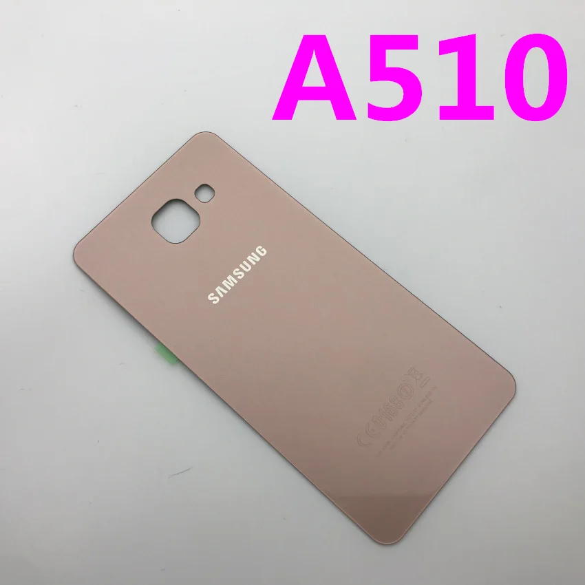 A510 pink Задняя панель батареи Стекло задняя дверь Крышка для samsung Galaxy A3 A310 A310F A5 A510 A510F A7 A710 A710F() предварительно клейкие наклейки - Цвет: A510 pink