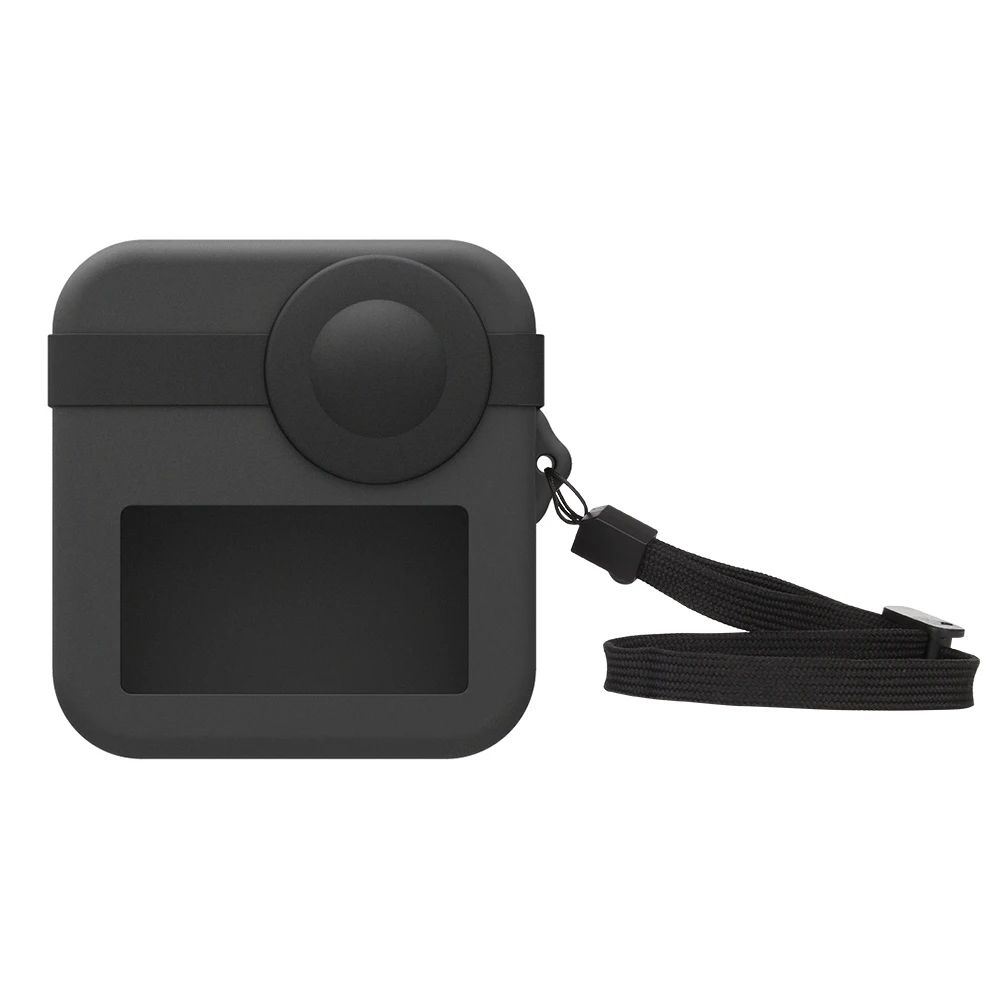 PULUZ для GoPro MAX двойные колпачки объектива чехол + Корпус мягкая резиновая рамка