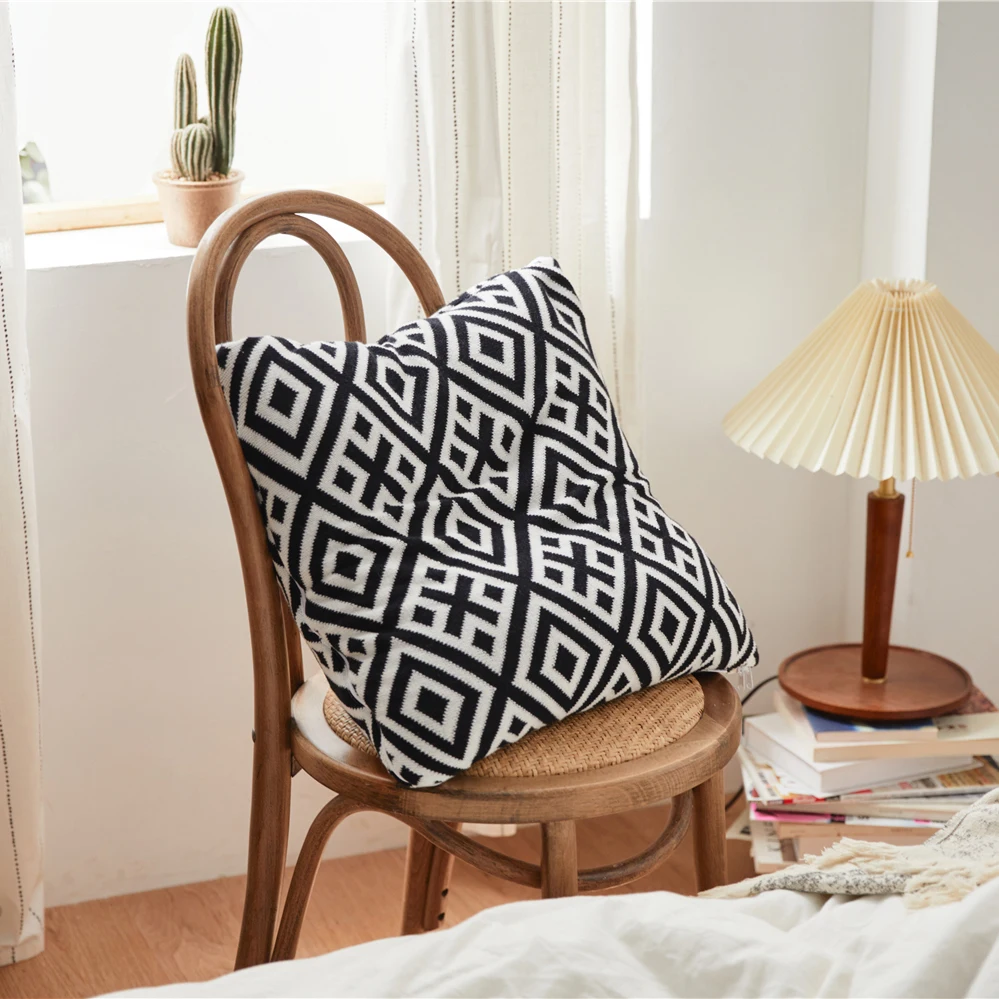 Регина в виде геометрических фигур клетку трикотажная Подушка Одеяло