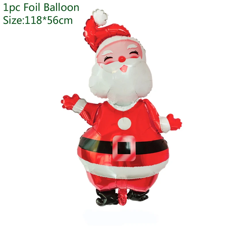 1pc Foil Balloon Украшения для рождественской вечеринки, Рождественский латексный бумажный шарик, баннеры, сделай сам, праздничные вечерние принадлежности, рождественские украшения для дома - Цвет: 1pc Foil Balloon