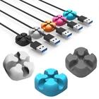 Зажим для кабеля, настольный органайзер для сматывания проводов и зарядных устройств, 1 шт., для дома и офиса