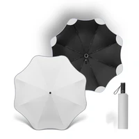 creative lotus leaf shape automatic folding lady umbrella rain women gifts for women around you