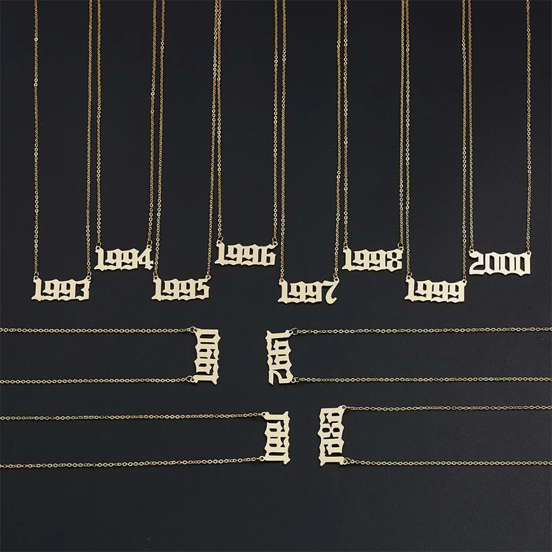 Ожерелье золотистое 1980-2020 для женщин чокер на день рождения Модные Винтажные
