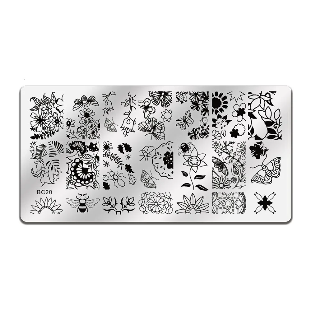 12*6 см штампованные пластины для ногтей брендовый дизайн оптовая продажа|Шаблоны