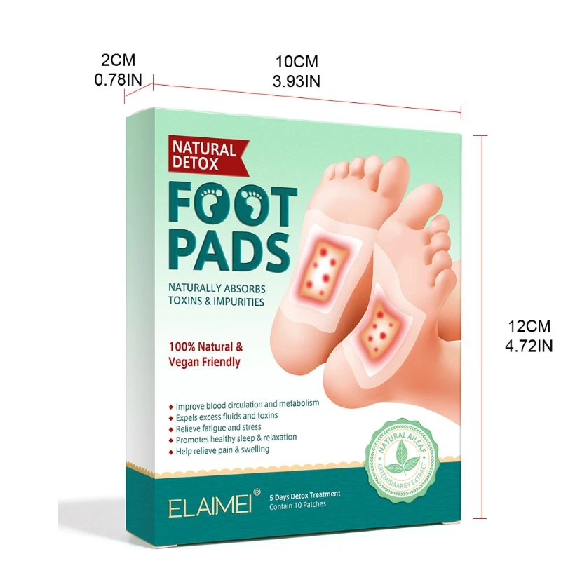 

10pcs Foot Patch Air Bamboo Ginger Foot Patch Detox Relieve Stress Good Sleeping Relax Patches