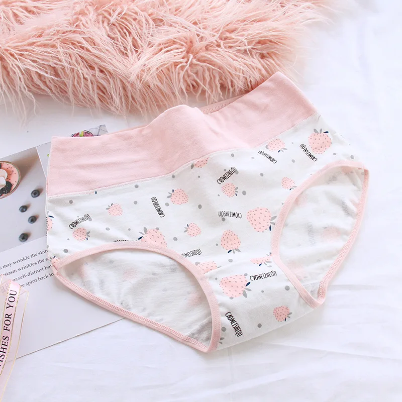 2021 Высокая талия трусы с принтом клубника боксеры для девочек подростковые