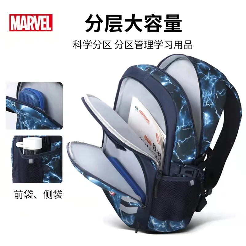 2022 Disney New School Bags For Boys Primary Middle Student Shoulder Orthopedic Backpack Large Capacity Spider Man Mochilars