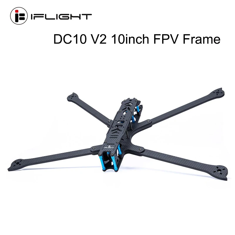

IFlight DC10 V2 10inch 473mm Macro FPV Frame with 7.5mm arm compatible HQ 10x5x3 propeller for FPV Racing Drone
