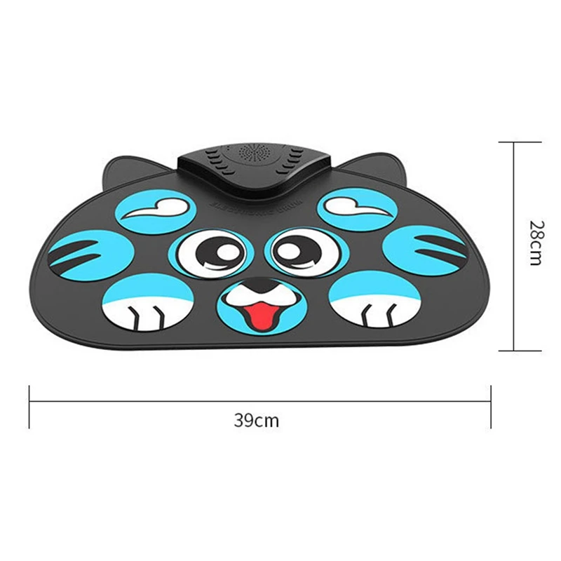

Silica Gel Electronic Drum 9 Pad Flexible Roll Up Drum Kit Practice Pad with Foot Pedals Drum Sticks for Kids Beginners
