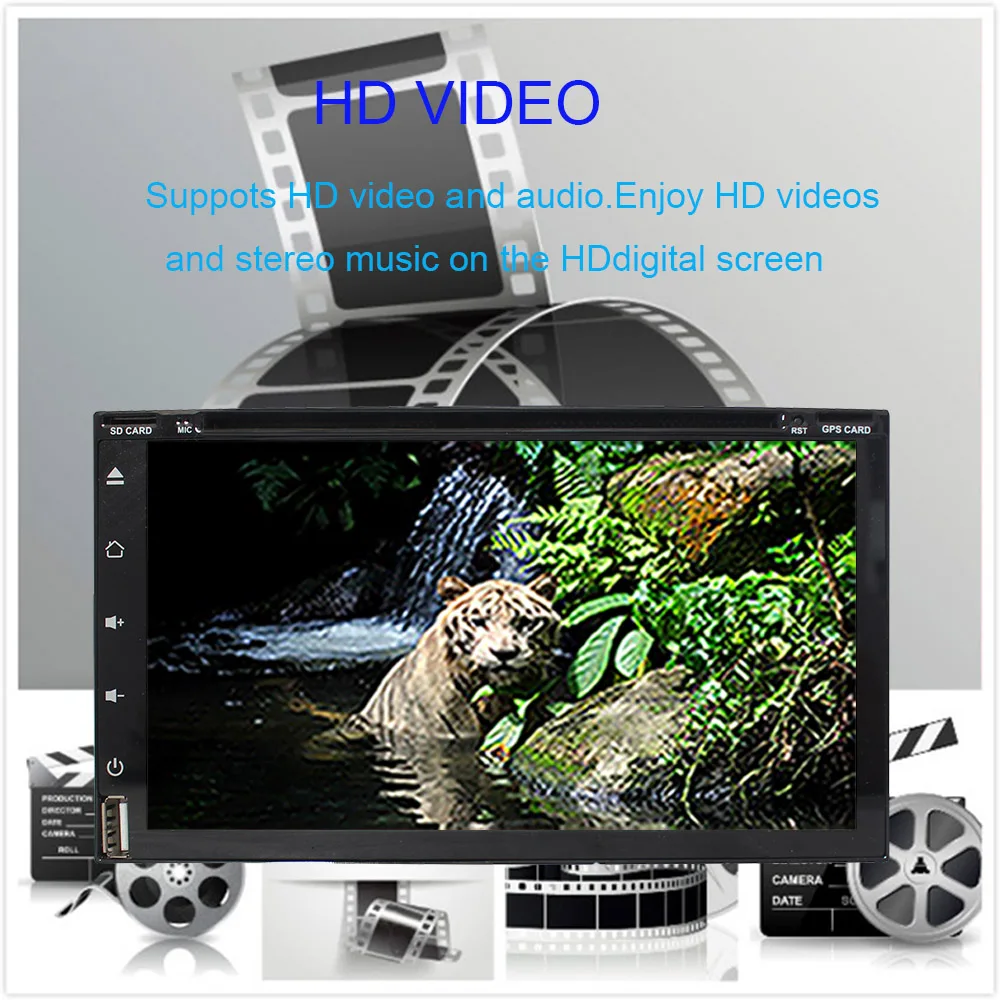 Универсальный Автомобильный мультимедийный DVD-плеер 2 Din с GPS-навигацией радио