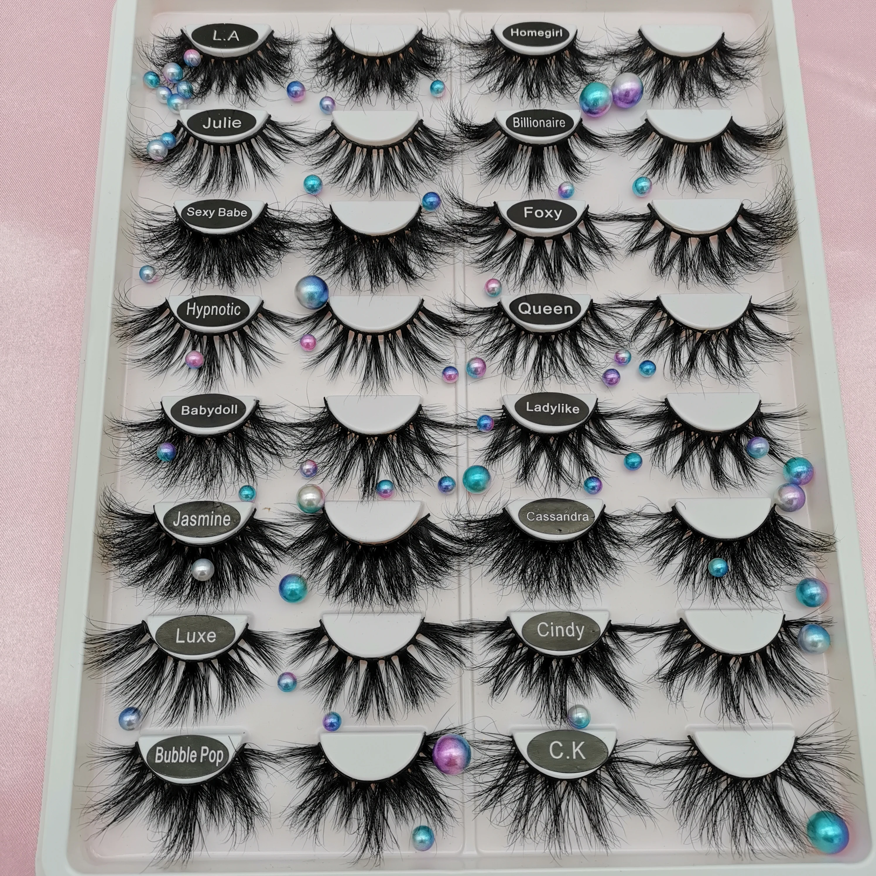 

1Pair 25MM Dramatic Long Lashes 3D Mink Hair False Eyelashes Thick Criss-cross Wispies Fluffies Eye Lash Extension Makeup Tools