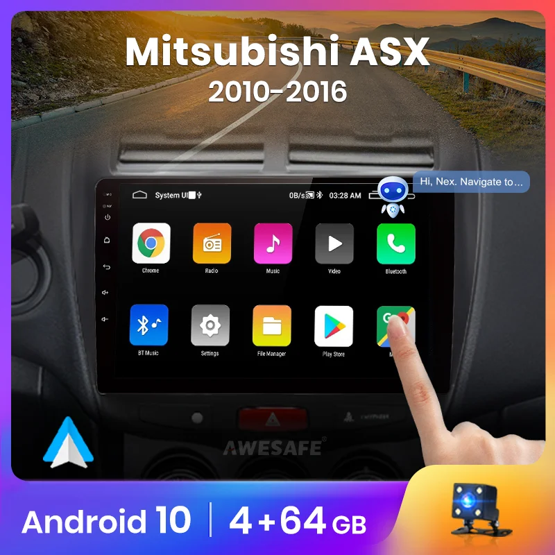 Автомагнитола AWESAFE PX9 для Mitsubishi ASX 1 2010 2011 2012 2016 мультимедийный видеоплеер