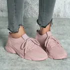 Женские легкие кроссовки, повседневная обувь, уличная сетчатая удобная спортивная обувь для бега, удобные дышащие кроссовки на шнуровке @ 40