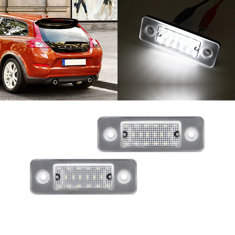 

Подходит для Volvo C30 2008 2009 2010 2011 2012 2013 SMD белые светодиодные с Canbus лампа освещения номерного знака