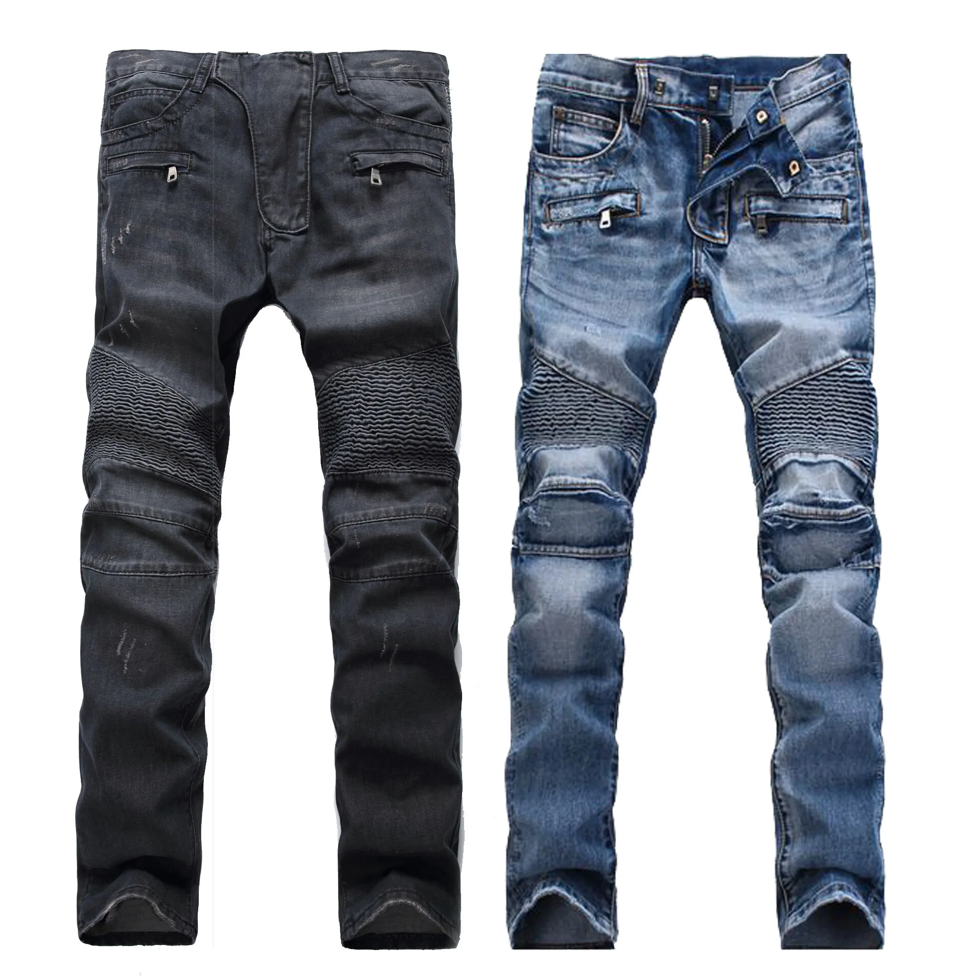

Straight men fold light color skinny pants jeans