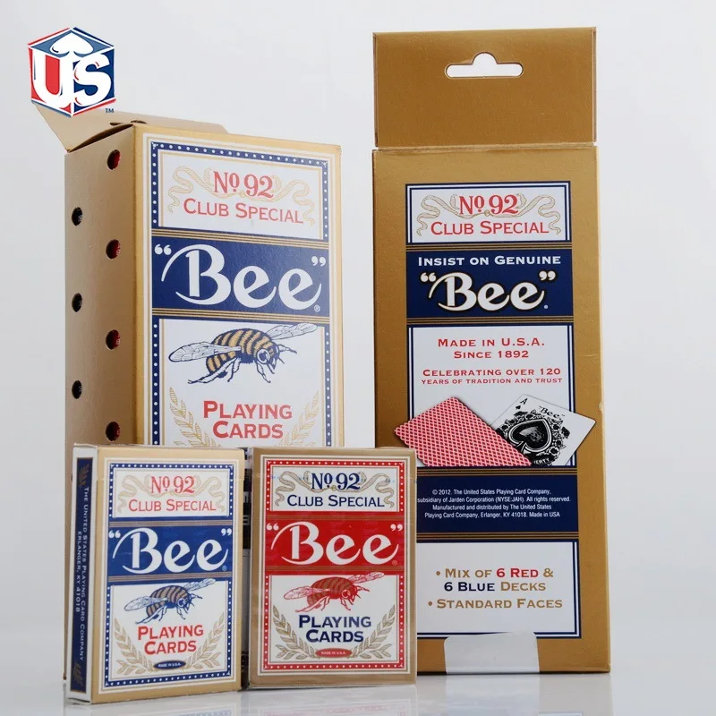 Пчела игральные карты USPCC Bee Палуба покер размер волшебные игры Волшебные трюки