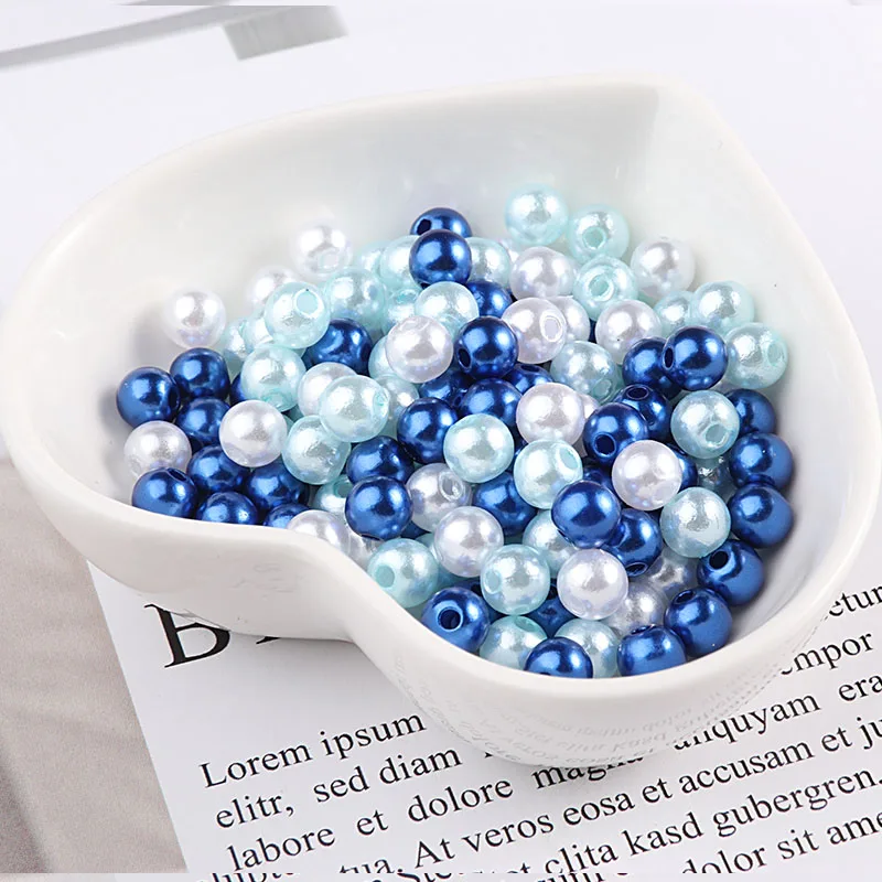 New36-500Pieces 3/4/5/6/8 мм Цвет Прямые рваные имитация жемчуга DIY Ручной работы Бусины Из Бисера Материал для колье и сумки аксессуары - Цвет: 10