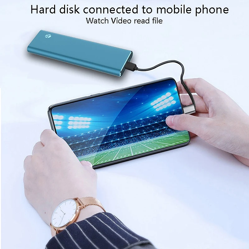 

COOLFISH External Hard Drive M.2 NGFF 128GB SSD Type C 3.1 Gen1 Solid State Drive/Mobile Hard Drive for Phone/Laptop/Smart TV